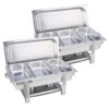 SOGA 2X Triple Tray Stainless Steel Chafing Catering Dish Food Warmer, Furniture>Kitchen & Dining Room Furniture>Buffets, Sideboards & Kitchen Islands, , , , ,  - NZ DEPOT 1