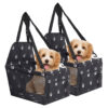 SOGA 2X Waterproof Pet Booster Car Seat Breathable Mesh Safety Travel Portable Dog Carrier Bag Black, Pet Supplies>Dogs>Carriers & Travel Products, , , , ,  - NZ DEPOT 1