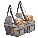 SOGA 2X Waterproof Pet Booster Car Seat Breathable Mesh Safety Travel Portable Dog Carrier Bag Grey, Pet Supplies>Dogs>Carriers & Travel Products, , , , ,  - NZ DEPOT 1
