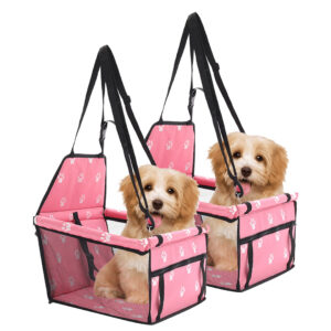 SOGA 2X Waterproof Pet Booster Car Seat Breathable Mesh Safety Travel Portable Dog Carrier Bag Pink, Pet Supplies, Dogs, Carriers & Travel Products, , ,  - NZ DEPOT 1