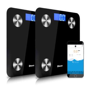 SOGA 2X Wireless Bluetooth Digital Body Fat Scale Bathroom Health Analyser Weight Black, home & living > bathroom > bathroom accessories > bathroom scales, , , , ,  - NZ DEPOT 1