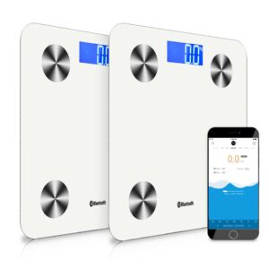 SOGA 2X Wireless Bluetooth Digital Body Fat Scale Bathroom Health Analyser Weight White, home & living > bathroom > bathroom accessories > bathroom scales, , , , ,  - NZ DEPOT 1