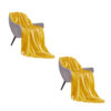 SOGA 2X Yellow Acrylic Knitted Throw Blanket Solid Fringed Warm Cozy Woven Cover Couch Bed Sofa Home Decor, Home>Bed Linen>Throws And Blankets>Blankets, , , , ,  - NZ DEPOT 1