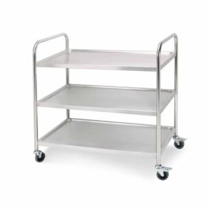 SOGA 3 Tier 81x46x85cm Stainless Steel Kitchen Dinning Food Cart Trolley Utility Round Small, Business & Industrial, Food Service, Food Service Carts, , ,  - NZ DEPOT 1