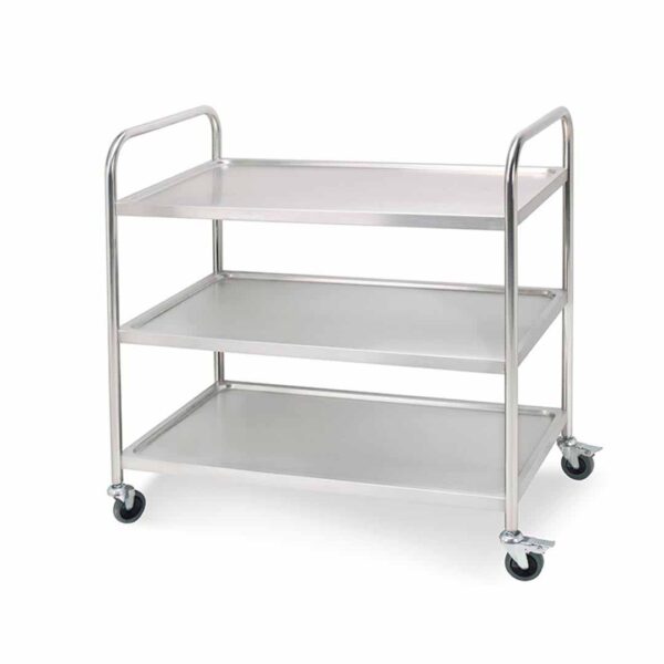 Soga 3 Tier 81X46X85Cm Stainless Steel Kitchen Dinning Food Cart Trolley Utility Round Small, Business &Amp; Industrial, Food Service, Food Service Carts, , ,  - Nz Depot 1