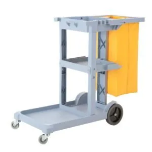 Buy SOGA 3 Tier Multifunction Janitor Cleaning Waste Cart Trolley and Waterproof Bag Online - Business & Industrial/Food Service/Food Service Carts - 1 - NZ Depot Free Shipping