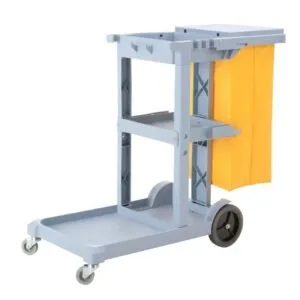 Buy SOGA 3 Tier Multifunction Janitor Cleaning Waste Cart Trolley and Waterproof Bag with Lid Online - Business & Industrial/Food Service/Food Service Carts - 1 - NZ Depot Free Shipping