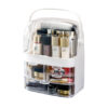 SOGA 3 Tier White Countertop Makeup Cosmetic Storage Organiser Skincare Holder Jewelry Storage Box with Handle, Home>Bathroom>Bathroom Accessories>Bathroom Storage, , , , ,  - NZ DEPOT 1