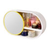 SOGA 39cm Oval Wall-Mounted Mirror Storage Box Vanity Mirror Rack Bathroom Adhesive Shelf Home Organiser Decor, Home, Bathroom, Bathroom Accessories, Bathroom Storage, ,  - NZ DEPOT 1