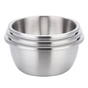 SOGA 3Pcs Deepen Matte Stainless Steel Stackable Baking Washing Mixing Bowls Set Food Storage Basin, Home & Living, Kitchen & Dining, Bakeware, Mixing Bowls, ,  - NZ DEPOT 1