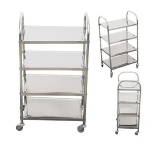 Buy SOGA 4 Tier 860x540x1170 Stainless Steel Kitchen Dining Food Cart Trolley Utility Online - Business & Industrial/Food Service/Food Service Carts - 2 - NZ Depot Free Shipping