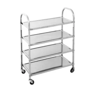 Buy SOGA 4 Tier 950x500x1220 Stainless Steel Kitchen Dining Food Cart Trolley Utility Online - Business & Industrial/Food Service/Food Service Carts - 1 - NZ Depot Free Shipping