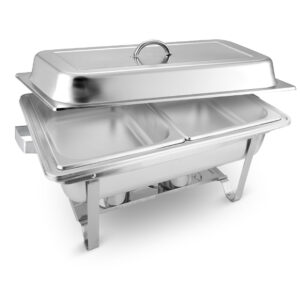 SOGA 4.5L Dual Tray Stainless Steel Chafing Food Warmer Catering Dish, Furniture, Kitchen & Dining Room Furniture, Buffets, Sideboards & Kitchen Islands, , ,  - NZ DEPOT 1