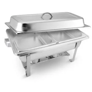 Buy SOGA 4.5L Dual Tray Stainless Steel Chafing Food Warmer Catering Dish Online - Furniture/Kitchen & Dining Room Furniture/Buffets, Sideboards & Kitchen Islands - 1 - NZ Depot Free Shipping