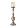 SOGA 49.5cm Glass Candlestick Candle Holder Stand Pillar Glass/Iron Metal, Home & Living, Home Decor, Candles & Holders, Candle Accessories, ,  - NZ DEPOT 1