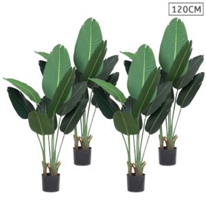 SOGA 4X 120cm Artificial Green Indoor Traveler Banana Fake Decoration Tree Flower Pot Plant, Home & Living, Home Decor, Artificial Plants, , ,  - NZ DEPOT 1