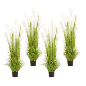 SOGA 4X 120cm Nearly Natural Plume Grass Artificial Plant, Home & Living, Home Decor, Artificial Plants, , ,  - NZ DEPOT 1