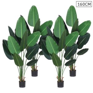 SOGA 4X 160cm Artificial Green Indoor Traveler Banana Fake Decoration Tree Flower Pot Plant, Home & Living, Home Decor, Artificial Plants, , ,  - NZ DEPOT 1