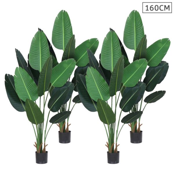 SOGA 4X 160cm Artificial Green Indoor Traveler Banana Fake Decoration Tree Flower Pot Plant, Home & Living>Home Decor>Artificial Plants, , , , ,  - NZ DEPOT 1