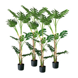 SOGA 4X 175cm Tropical Monstera Palm Artificial Plant Tree, Real Touch Technology, with UV Protection, Home & Living, Home Decor, Artificial Plants, , ,  - NZ DEPOT 1