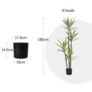 SOGA 4X 180cm Artificial Natural Green Dracaena Yucca Tree Fake Tropical Indoor Plant Home Office Decor, Home & Living, Home Decor, Artificial Plants, , ,  - NZ DEPOT 2