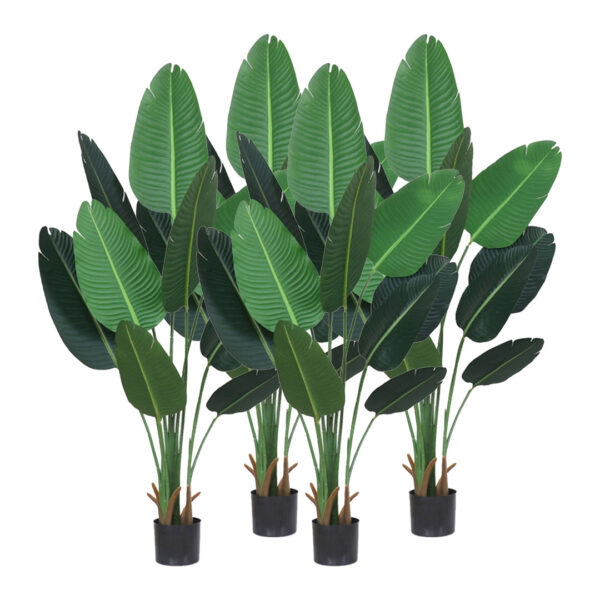 Soga 4X 180Cm Artificial Bird Of Paradise Plants Fake Tropical Palm Tree With 10 In Pot And Woven Seagrass Belly, Home Decor, Home &Amp; Living, Home Decor, Artificial Plants, , ,  - Nz Depot 1