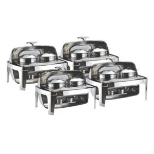 Buy SOGA 4X 6.5L Stainless Steel Double Soup Tureen Bowl Station Roll Top Buffet Chafing Dish Catering Chafer Food Warmer Server Online - Business & Industrial/Food Service/Plate & Dish Warmers - 1 - NZ Depot Free Shipping