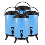 SOGA 4X 8L Stainless Steel Insulated Milk Tea Barrel Hot and Cold Beverage Dispenser Container with Faucet Blue, Home & Living>Kitchen & Dining>Barware>Spirit Dispensers, , , , ,  - NZ DEPOT 1