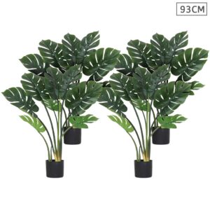 SOGA 4X 93cm Artificial Indoor Potted Turtle Back Fake Decoration Tree Flower Pot Plant NZ DEPOT - NZ DEPOT