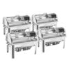 SOGA 4X 9L Stainless Steel Full Size Roll Top Chafing Dish Food Warmer, Furniture>Kitchen & Dining Room Furniture>Buffets, Sideboards & Kitchen Islands, , , , , - NZ DEPOT 1