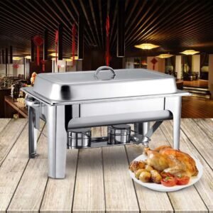 Buy SOGA 4X Stainless Steel Chafing 9L Catering Dish Food Warmer Online - Furniture/Kitchen & Dining Room Furniture/Buffets, Sideboards & Kitchen Islands - 2 - NZ Depot Free Shipping