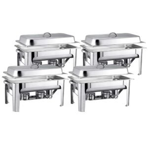 Buy SOGA 4X Stainless Steel Chafing 9L Catering Dish Food Warmer Online - Furniture/Kitchen & Dining Room Furniture/Buffets, Sideboards & Kitchen Islands - 1 - NZ Depot Free Shipping