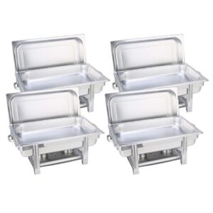 SOGA 4X Stainless Steel Chafing Single Tray Catering Dish Food Warmer NZ DEPOT - NZ DEPOT