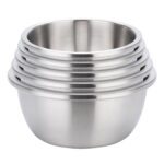 SOGA 5Pcs Deepen Matte Stainless Steel Stackable Baking Washing Mixing Bowls Set Food Storage Basin, Home & Living>Kitchen & Dining>Bakeware>Mixing Bowls, , , , ,  - NZ DEPOT 1