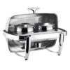 SOGA 6.5L Stainless Steel Double Soup Tureen Bowl Station Roll Top Buffet Chafing Dish Catering Chafer Food Warmer Server, Furniture>Kitchen & Dining Room Furniture>Buffets, Sideboards & Kitchen Islands, , , , , - NZ DEPOT 1