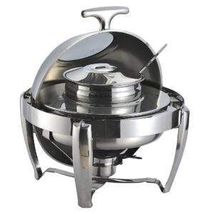 SOGA 6.5L Stainless Steel Round Soup Tureen Bowl Station Roll Top Buffet Chafing Dish Catering Chafer Food Warmer Server, Business & Industrial, Food Service, Plate & Dish Warmers, , ,  - NZ DEPOT 1