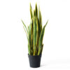 SOGA 70cm Artificial Indoor Yellow Edge Tiger Piran Fake Decoration Tree Flower Pot Plant, Home & Living>Home Decor>Artificial Plants, , , , ,  - NZ DEPOT 1