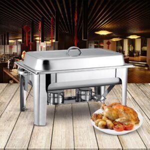 Buy SOGA 9L Stainless Steel Chafing Catering Dish Food Warmer Online - Furniture/Kitchen & Dining Room Furniture/Buffets, Sideboards & Kitchen Islands - 2 - NZ Depot Free Shipping