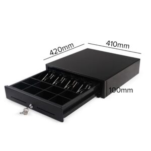 SOGA Black Heavy Duty Cash Drawer Electronic 4 Bills 8 Coins Cheque Slot Tray Pos 410, Business & Industrial, Retail, Money Handling, Cash Register & POS Terminal Accessories, Cash Drawers & Trays,  - NZ DEPOT 2