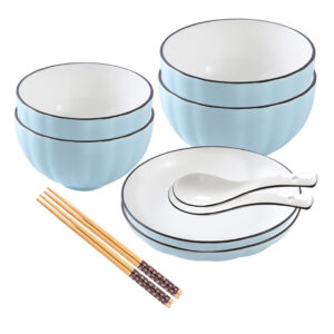 SOGA Blue Japanese Style Ceramic Dinnerware Crockery Soup Bowl Plate Server Kitchen Home Decor Set of 6 NZ DEPOT - NZ DEPOT