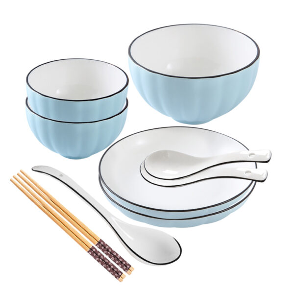 SOGA Blue Japanese Style Ceramic Dinnerware Crockery Soup Bowl Plate Server Kitchen Home Decor Set of 7, Kitchenware, Table Top, Dinnerware, Bowl, ,  - NZ DEPOT 1