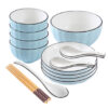 SOGA Blue Japanese Style Ceramic Dinnerware Crockery Soup Bowl Plate Server Kitchen Home Decor Set of 9, Kitchenware>Table Top>Dinnerware>Bowl, , , , ,  - NZ DEPOT 1