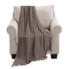 SOGA Coffee Textured Knitted Throw Blanket Warm Cozy Woven Cover Couch Bed Sofa Home Decor with Tassels, Home>Bed Linen>Throws And Blankets>Blankets, , , , ,  - NZ DEPOT 1