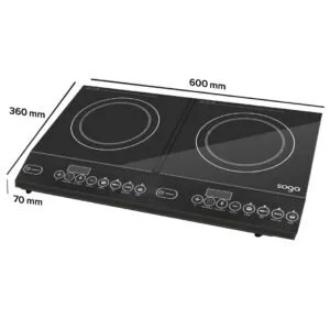 Buy SOGA Cooktop Portable Induction LED Electric Double Duo Hot Plate Burners Cooktop Stove Online - electronics & appliances > appliances > large appliances > cooktops > induction cooktops - 2 - NZ Depot Free Shipping