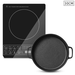 SOGA Electric Smart Induction Cooktop and 30cm Cast Iron Frying Pan Skillet Sizzle Platter, Home & Living, Kitchen & Dining, Cookware, Induction Cookware, ,  - NZ DEPOT 1