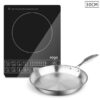SOGA Electric Smart Induction Cooktop and 30cm Stainless Steel Fry Pan Cooking Frying Pan, Home & Living>Kitchen & Dining>Cookware>Induction Cookware, , , , ,  - NZ DEPOT 1