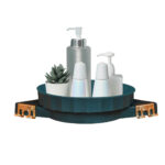 SOGA Green 360 Degree Wall-Mounted Rotating Bathroom Organiser Corner Vanity Rack Toilet Adhesive Storage Shelf, Home>Bathroom>Bathroom Accessories>Bathroom Storage, , , , ,  - NZ DEPOT 1