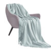 SOGA Grey Acrylic Knitted Throw Blanket Solid Fringed Warm Cozy Woven Cover Couch Bed Sofa Home Decor, Home>Bed Linen>Throws And Blankets>Blankets, , , , ,  - NZ DEPOT 1