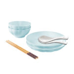 SOGA Light Blue Japanese Style Ceramic Dinnerware Crockery Soup Bowl Plate Server Kitchen Home Decor Set of 4, Kitchenware>Table Top>Dinnerware>Bowl, , , , ,  - NZ DEPOT 1