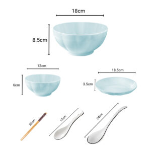 SOGA Light Blue Japanese Style Ceramic Dinnerware Crockery Soup Bowl Plate Server Kitchen Home Decor Set of 9, Kitchenware, Table Top, Dinnerware, Bowl, ,  - NZ DEPOT 2